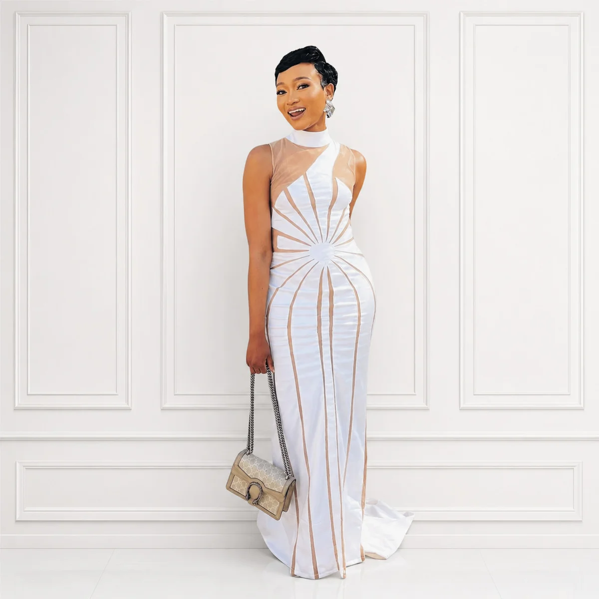 Sunburst Mesh Mermaid Gown, Bridal